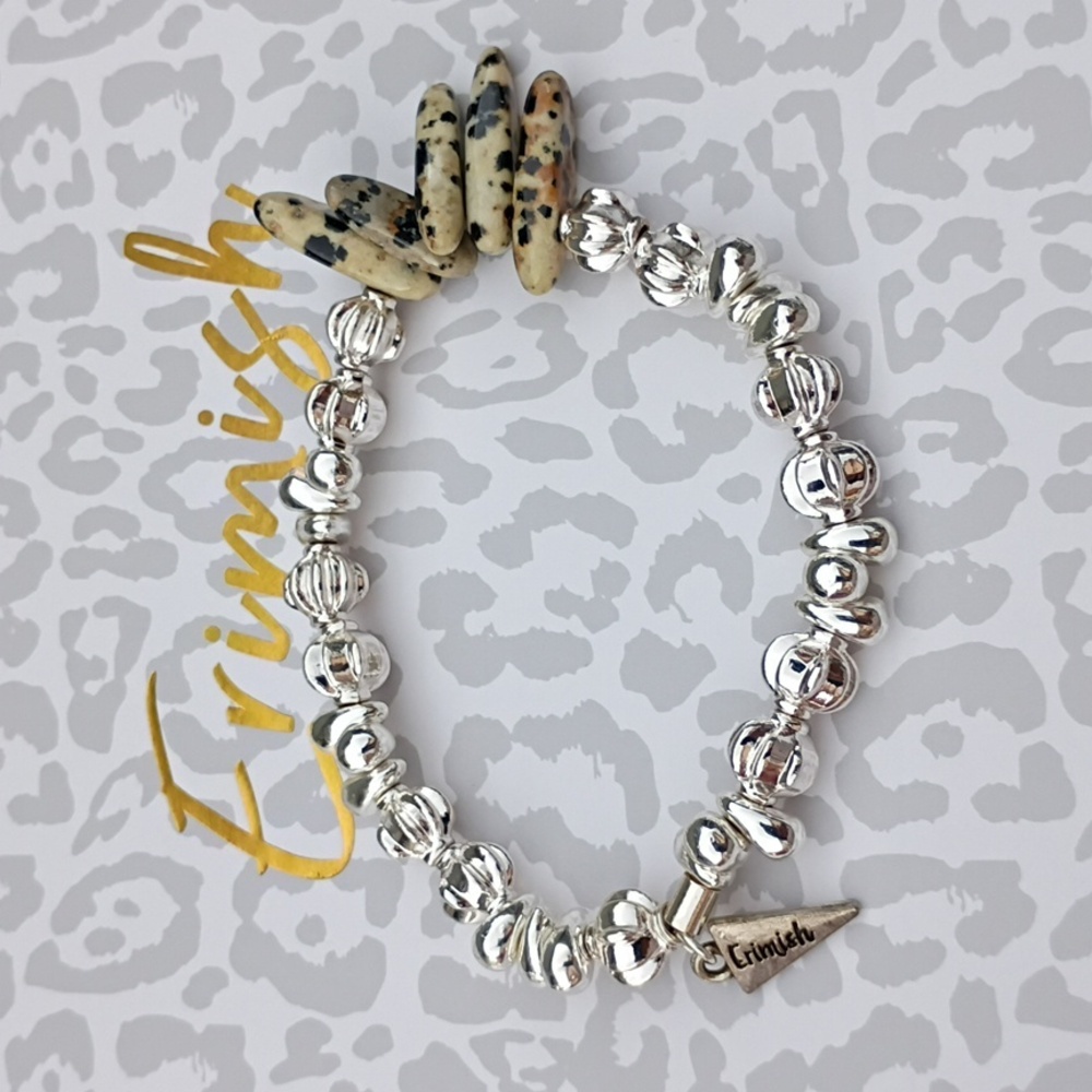 Erimish Silver Black Charm Bracelet - Picture 7 of 7